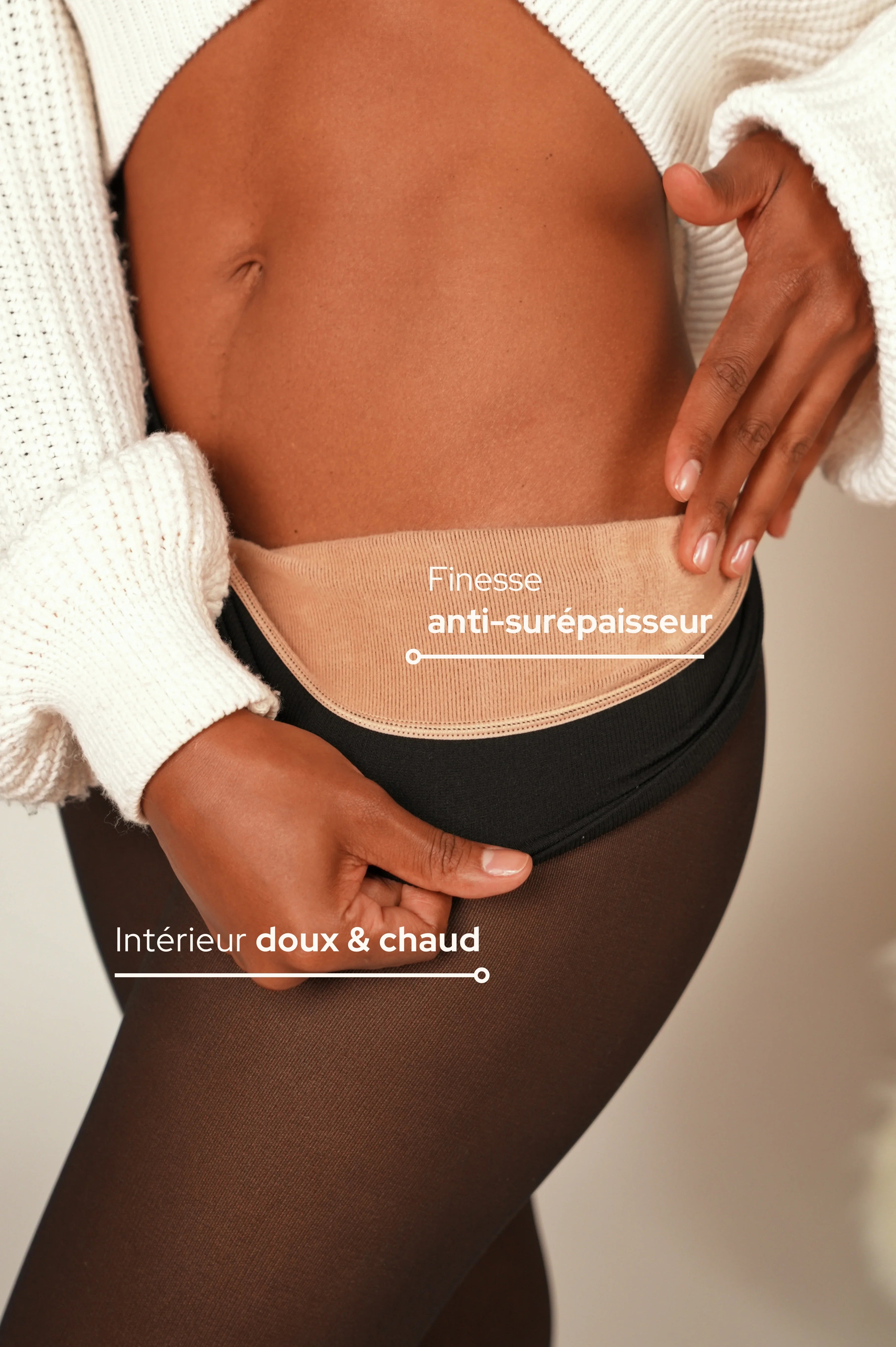 The Perfect Fleece lined tights - Brown