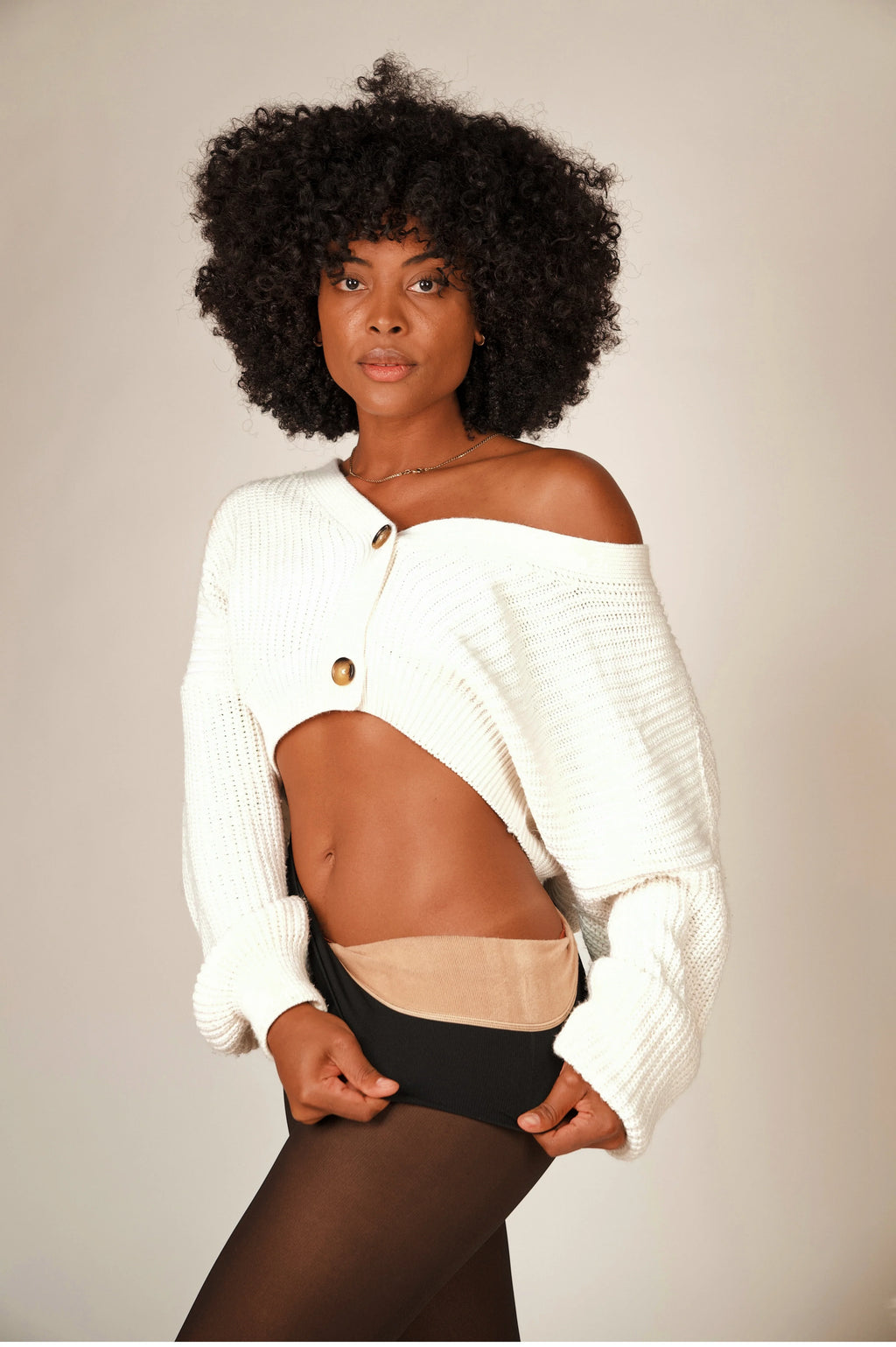 The Perfect Fleece lined tights - Brown