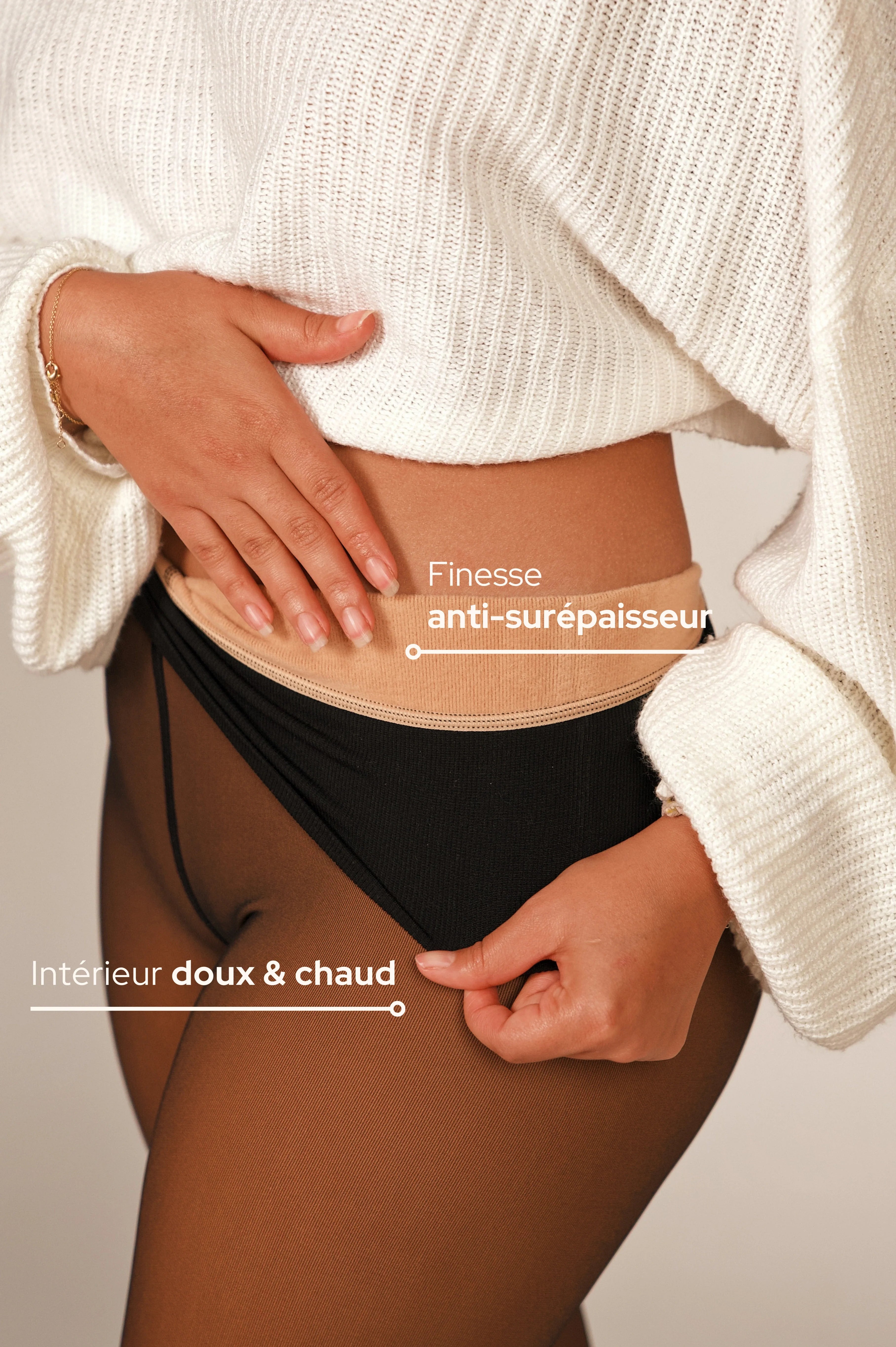 The Perfect Fleece lined tights - Caramel