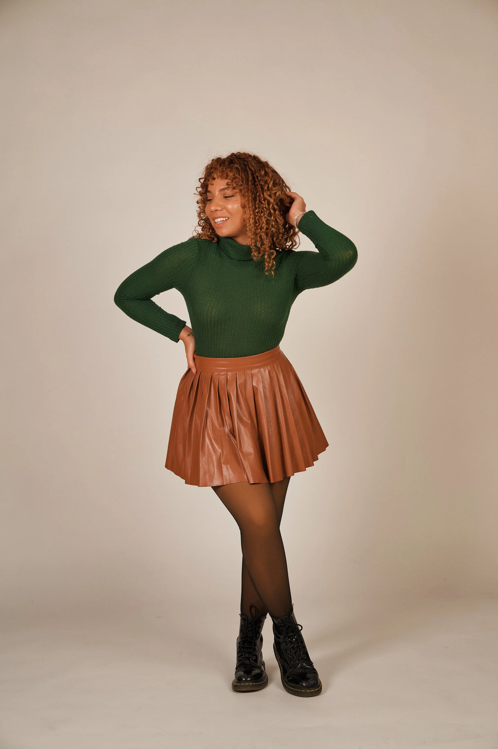The Perfect Fleece lined tights - Caramel