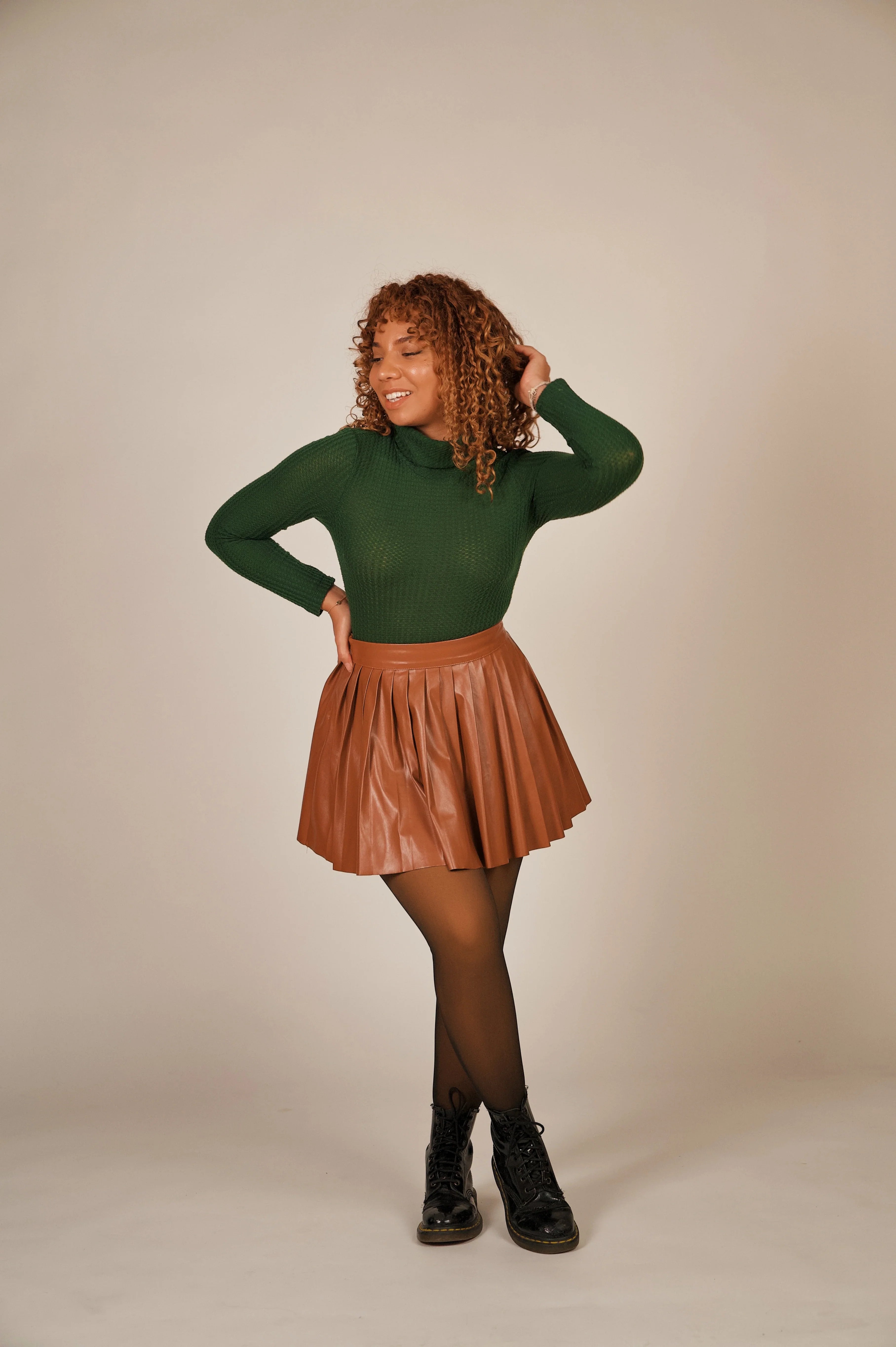 The Perfect Fleece lined tights - Caramel
