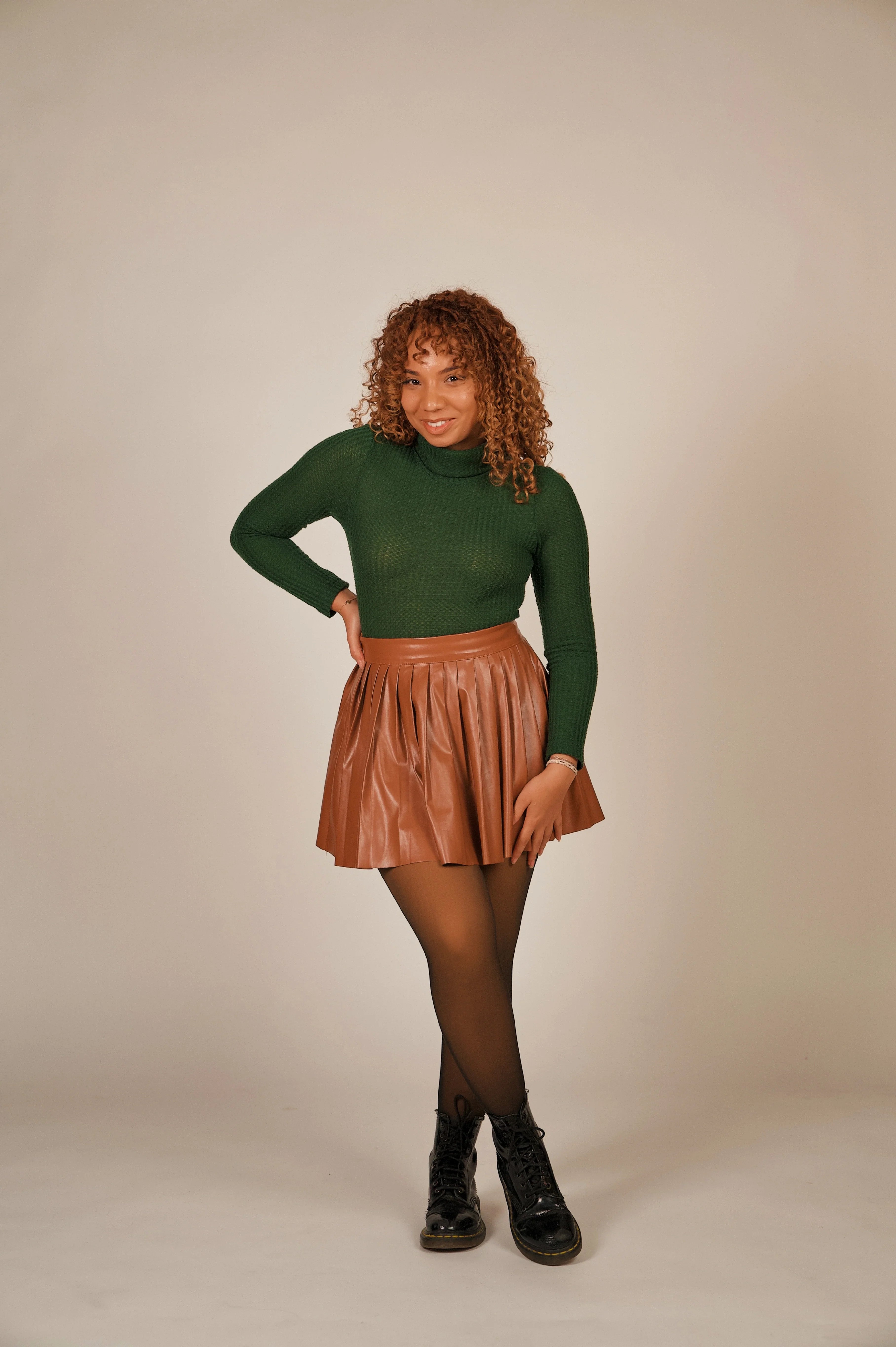 The Perfect Fleece lined tights - Caramel