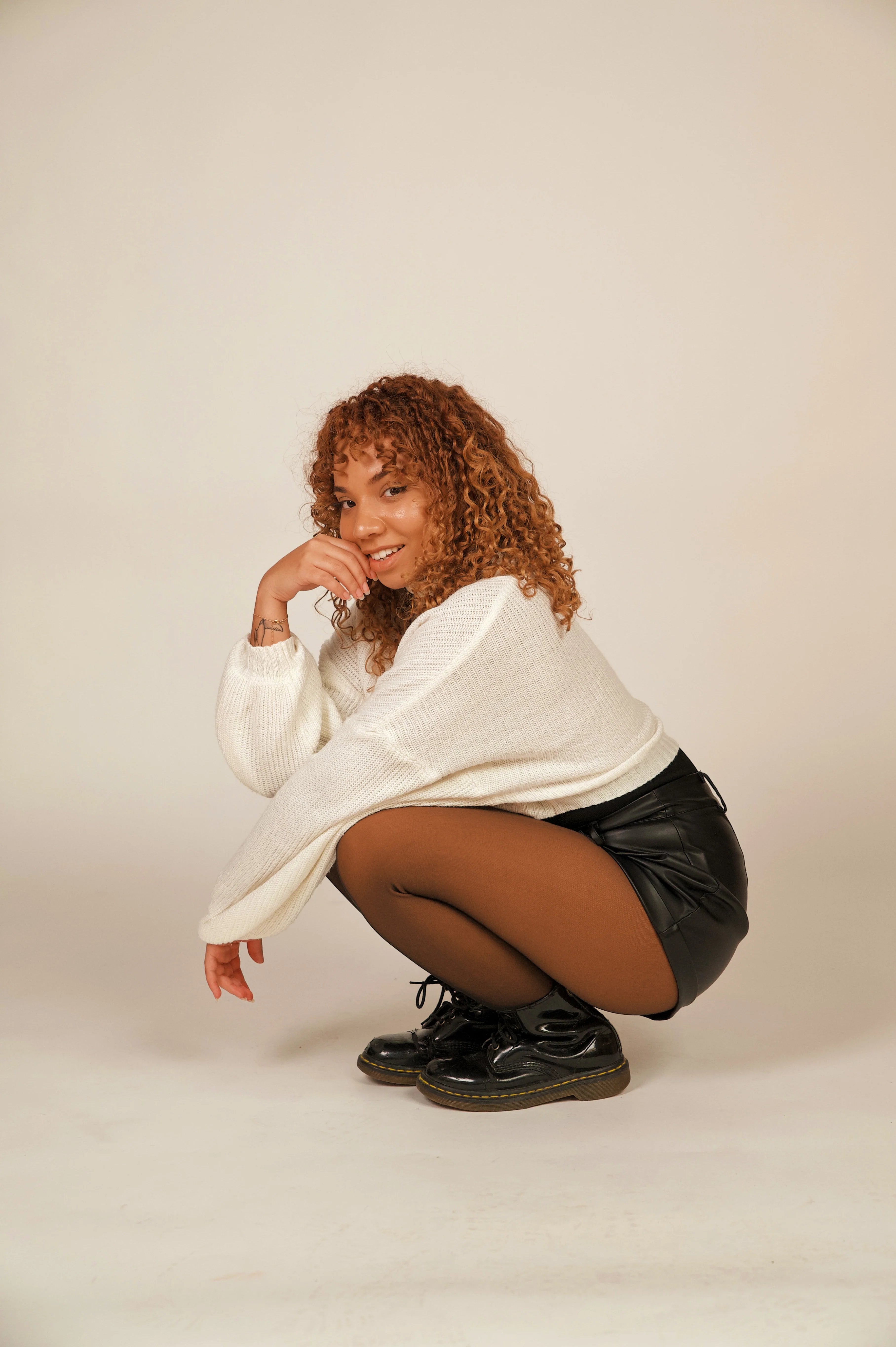The Perfect Fleece lined tights - Caramel